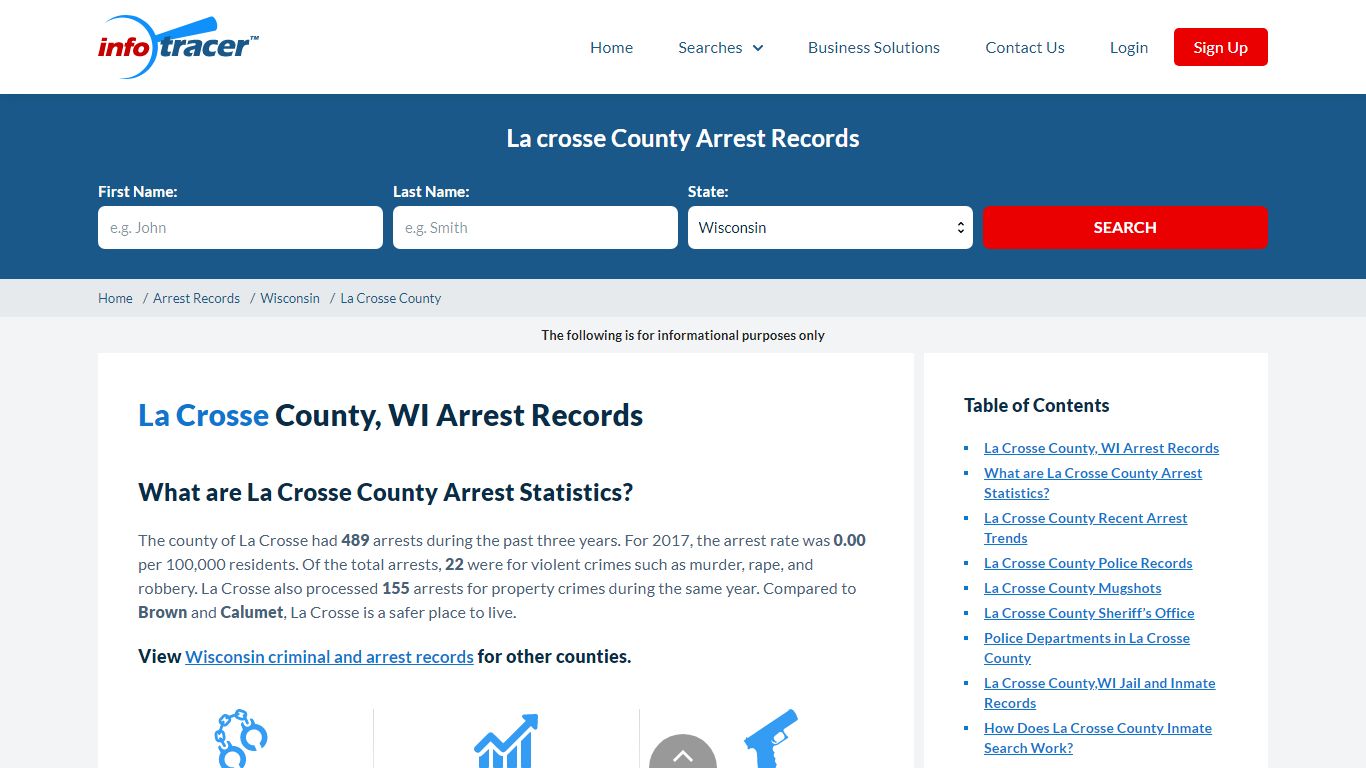 La Crosse County, WI Arrest Records - Infotracer.com